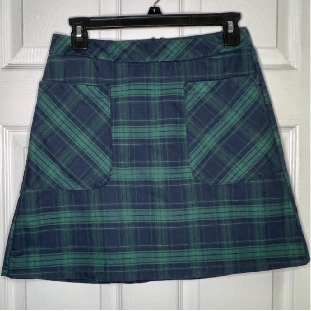 Plaid Skirt Blue & Green with BIG POCKETS | Arizona schoolgirl skirt | Size 7